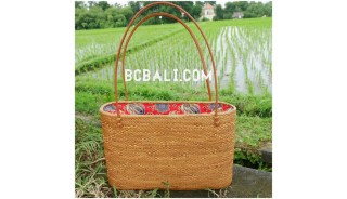 rattan grass ata balinese handbag design full handmade ethnic style